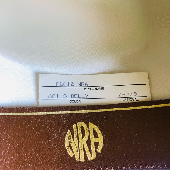 NWT ⚡️ NRA ISSUED ⚡️ National Rifle Association Issued Stetson Cowboy Hat - Picture 12 of 17